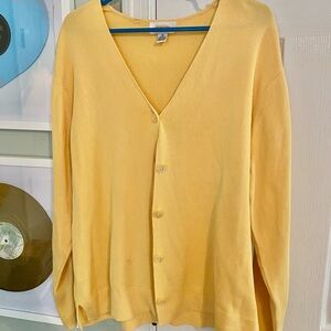 Vintage Talbots Yellow Cardigan M